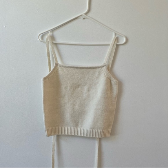 LINE & DOT • Megan Wrap Sweater Top in Cream - Picture 5 of 16